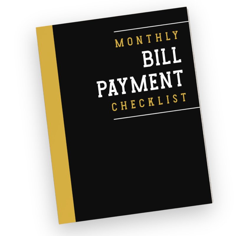 Bill Payment Tracker, Black edition cover