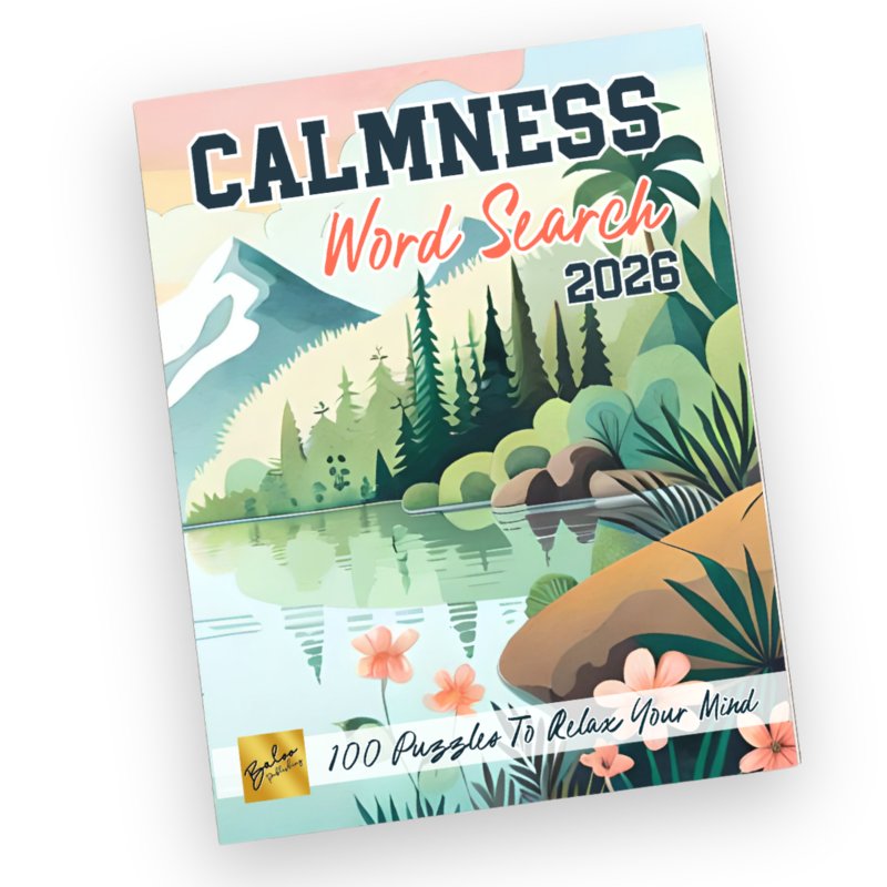 Large Print Calmness Word Search book cover