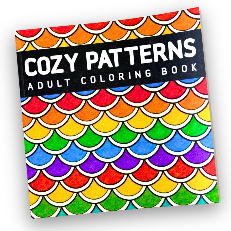 Cozy Patterns, Adult Coloring Book cover