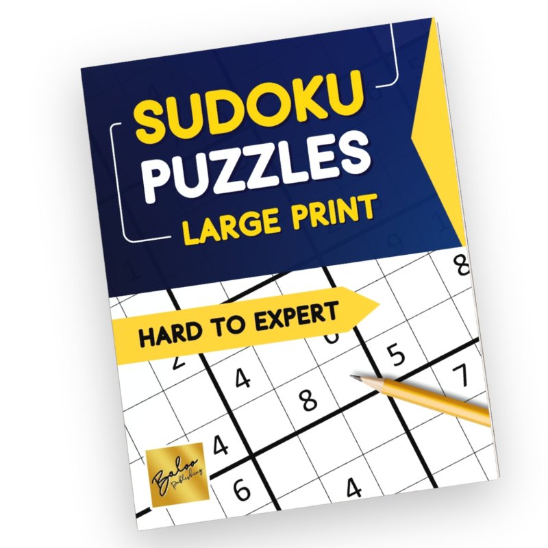 Sudoku Book Large Print cover