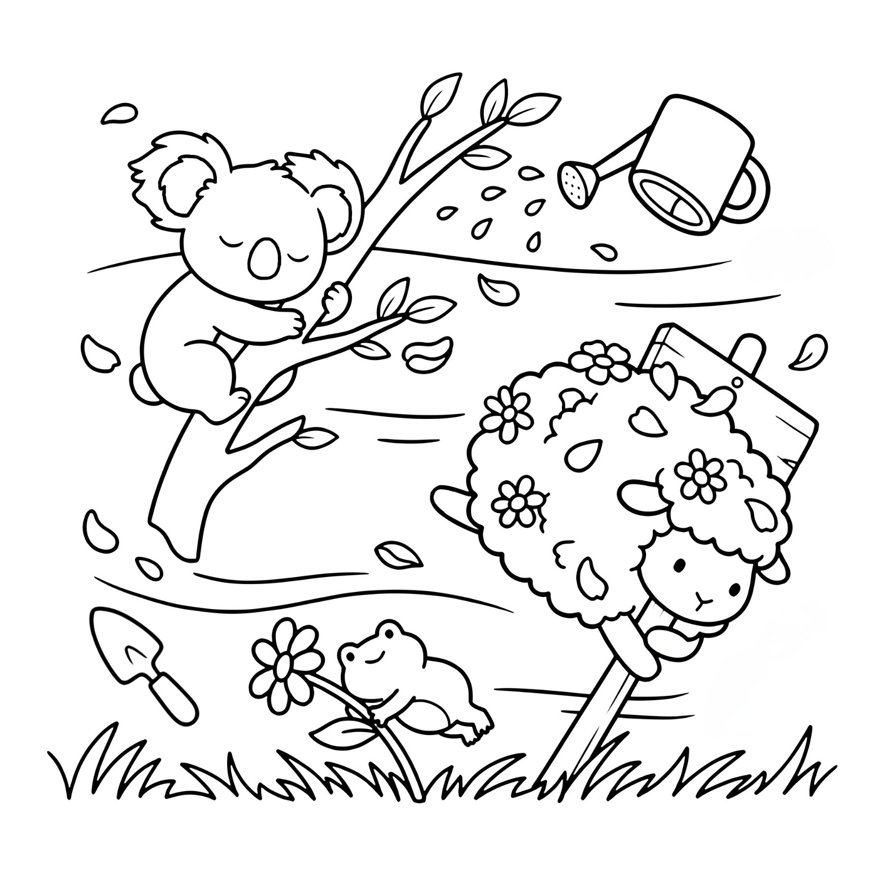 Silly Squad coloring page line art
